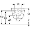 Комплект GEBERIT RENOVA PLAN подвесной унитаз + сиденье для унитаза soft-close quick-release белая 500.378.01.1+500.692.01.1