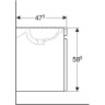 Тумба для комплекта GEBERIT RENOVA PLAN 869560000 59 см белый